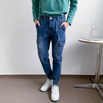 헤이진 남성용 데님 카고 조거팬츠 2964