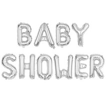 만삭 촬영 출산 이벤트 은박 풍선 세트 BABY SHOWER, 실버, 1세트