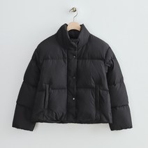 로엠 여성용 하이넥 숏 다운 패딩점퍼