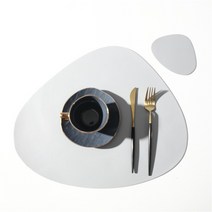 북유럽스타일 식탁매트, 09 실버 그레이, 440 x 370 mm
