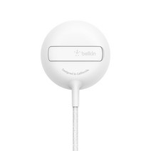벨킨 부스트업 프로 15W 휴대용 맥세이프 고속 무선 충전 패드 WIA004kr, 화이트, 1개