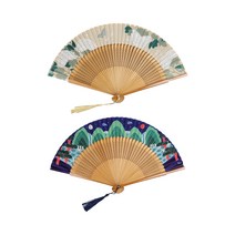 아이비스 고급 접이식 민화 부채 12008 2종 세트, 화접도, 일월오봉도, 1세트