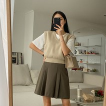 SIRA 세미 A라인 플리츠 미니 스커트