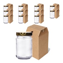 미르코리아 일자형 용기 골드캡 200ml + 고급형 1구 높은형 선물상자 중형 세트, 12세트