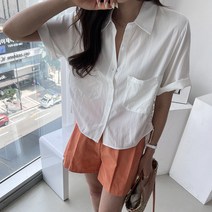 세컨그라운드 여성용 쿨 스트링 반팔 셔츠