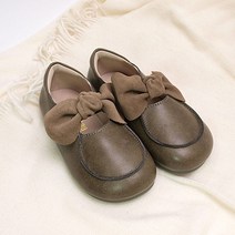베베마루 여아용 둥근 리본 포인트 신발 0353