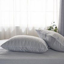 지베딩 마몽 워싱마이크로 모달 사계절용 베개커버 2p + 베개솜 2p, 그레이