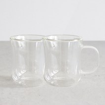 루체루나 아메리카노 글라스 잔 250ml + 받침 세트, 2세트