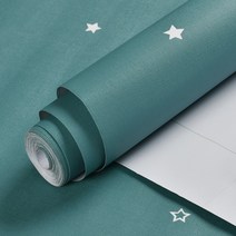 리치오션 인테리어 띠벽지 별마크 포인트 시트지, 그린