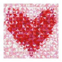 아이러브페인팅 DIY 보석십자수 캔버스형 러블리 30 x 30 cm, 러브인하트, 1개