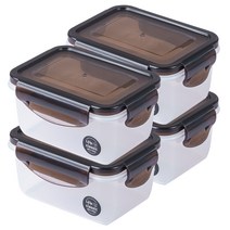 나누담 클래식 반찬통 밀폐용기 450ml, 단품, 4개