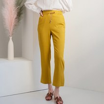 뮤리엘 여성용 밴딩 데일리 린넨바지