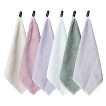 소프트터치 모달 고리수건 무지, 랜덤발송, 6개