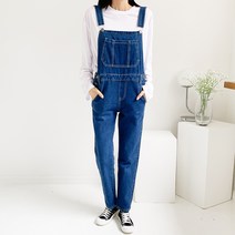 헤이진 여성용 앞포켓 멜빵바지