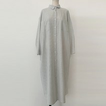 산초 스트라이프 셔츠 원피스