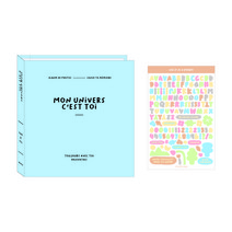 워너디스 플레인 네컷앨범 + 데코 스티커 세트, 04 소다 블루