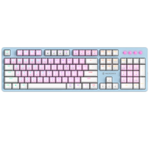 마이크로닉스 MANIC EX580 광축 크리스탈 게이밍 키보드, 일반형, 파스텔블루 + 핑크