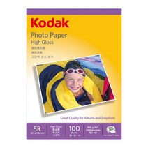 코닥 고광택 사진용지 180g 9891-061 100매, 1개, 5x7