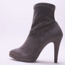 르본디 수제화 스틸레토 사이드지퍼 힐 앵클부츠 10cm