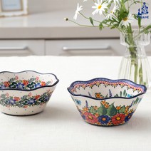 파뷔에 슐레지엔 플라워헤븐 면기 2종 세트, 혼합색상, 1세트