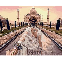 순잠 깜찍 모던 수채화 유채화 개릭터 그림그리기 DIY 세트 50 x 65 x 2.5 cm, 16 고대 황실 입성