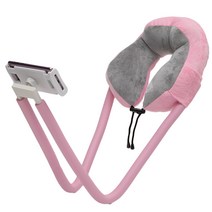 누벨르 스마트폰 거치대 목베개, 핑크, 1개