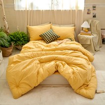 심플럭스 옥수수솜 밀크 고밀도 순면 호텔 차렵이불