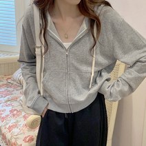 영바영 여성용 편안한 데일리 후드집업