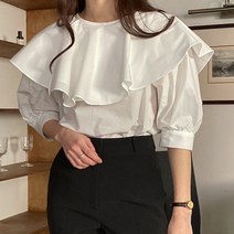 슈가펀 여성용 멜러니 케이프 5부 블라우스