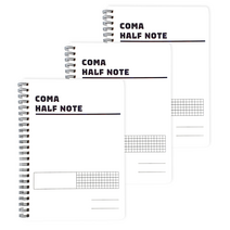 투코비 코마 하프 스프링 노트 B5, 화이트, 3개