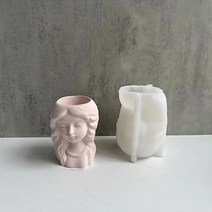 홈플로우 인테리어 석고 러블리 소녀상 실리콘 몰드, 03