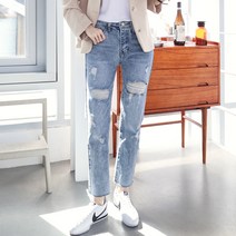 수비진 여성용 찢어진 청바지 SP918