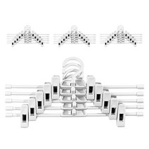 생활공식 논슬립 고급형 바지걸이, 20개, 화이트