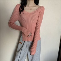 어썸풀 여성용 듀링 옆트임 긴팔 니트