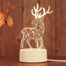 지니샵 usb 아크릴 3d 무드등, 08  사슴