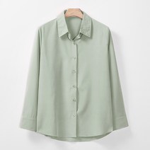 레몬소울 여성용 리콧 루즈 카라 셔츠