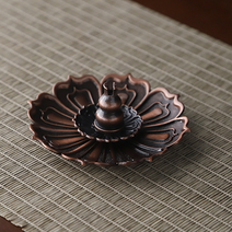 바이오브라운 3단 메탈 연꽃 인센스 홀더, 브라운