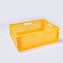 다용도 수납 정리함 폴딩 박스 XL, 옐로우, 1개