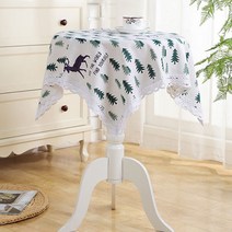 빈테리어 라운드 패턴 레이스 식탁보 원형, TYPE 08, 150 x 150 cm