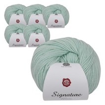 브랜드얀 시그니처울DK 뜨개실 6p, 23 베이비민트, 6개