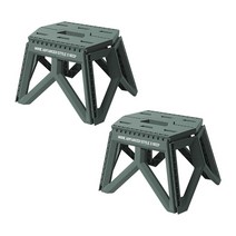 KEEP캠핑 경량 폴딩 감성 스툴 접이식 체어, 2개, 카키