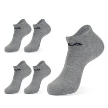 휠라골프 시그니처 스니커즈 양말 5켤레, 그레이