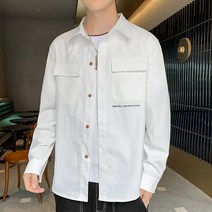 남성용 마켓A 레터링 포켓 포인트 셔츠 G68