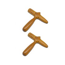 샌달 우드 스크래핑 보드 나무 전신 얼굴 마사지기 C, 2개