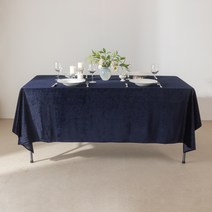 대성섬유 루핑 고급벨벳 식탁보, 다크네이비, 특소(90 x 150 cm)