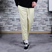타운클로 남성용 테이퍼드 스판 9부 밴딩 슬랙스