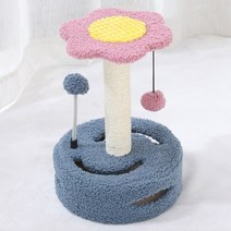딩동펫 고양이 퍼니 해바라기 스크래쳐 캣타워, 핑크, 1개