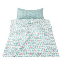 코니아일랜드 라텍스 북유럽 블루패드 여름용 메밀 낮잠이불세트 일체형, 토리베어 블루(낮잠이불), 랜덤발송(방수가방)