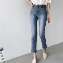 라라온 여성용 그레이시 일자 라인 데님 팬츠