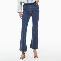 미쏘 여성용 밑단옆슬릿 투버튼 롱부츠컷 데님